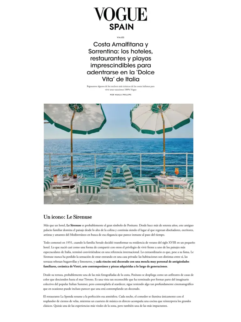 2026 06 Vogue Spain Le Sirenuse Mare