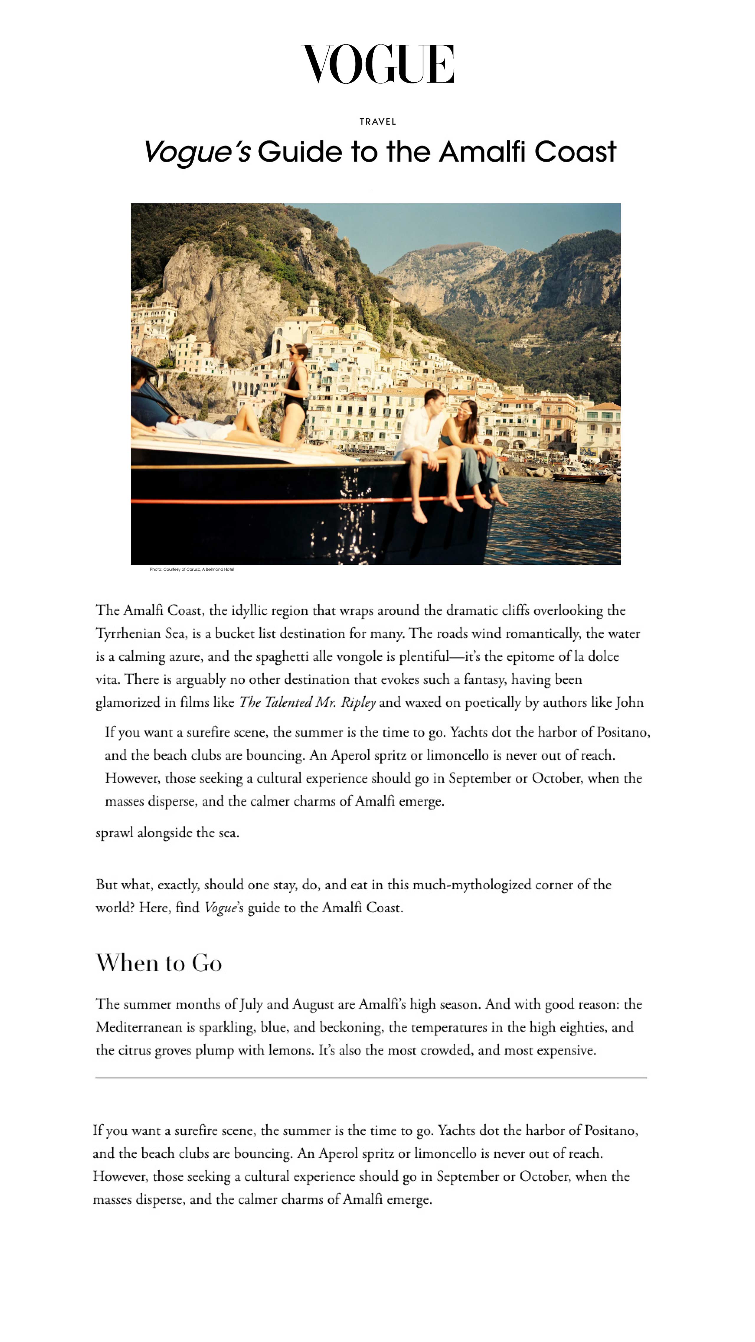 2025 07 09 Vogue Le Sirenuse Page 1