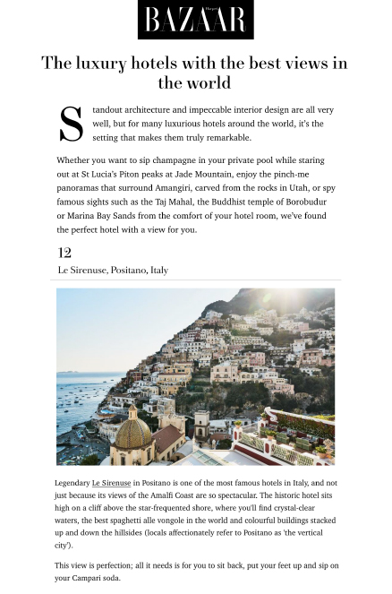 2024 01 02 The Luxury Hotels With The Best Views In The World