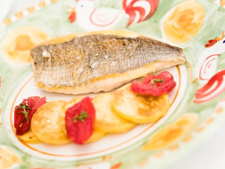 White Fish, Tomato And Potato Roast