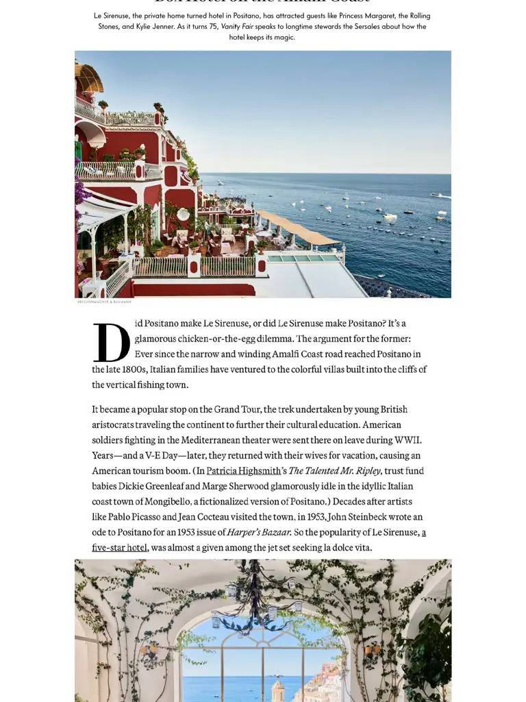 2026 08 03 Vanityfair.Com Le Sirenuse Page 01