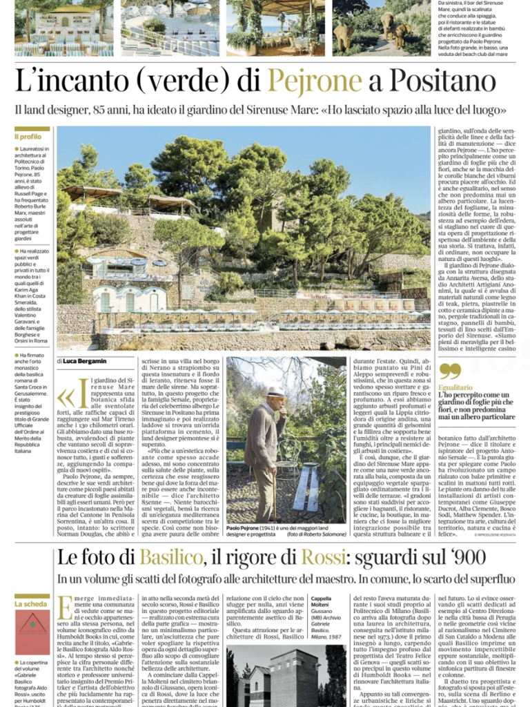 2026 05 16 Corriere Della Sera Italy Le Sirenuse Mare